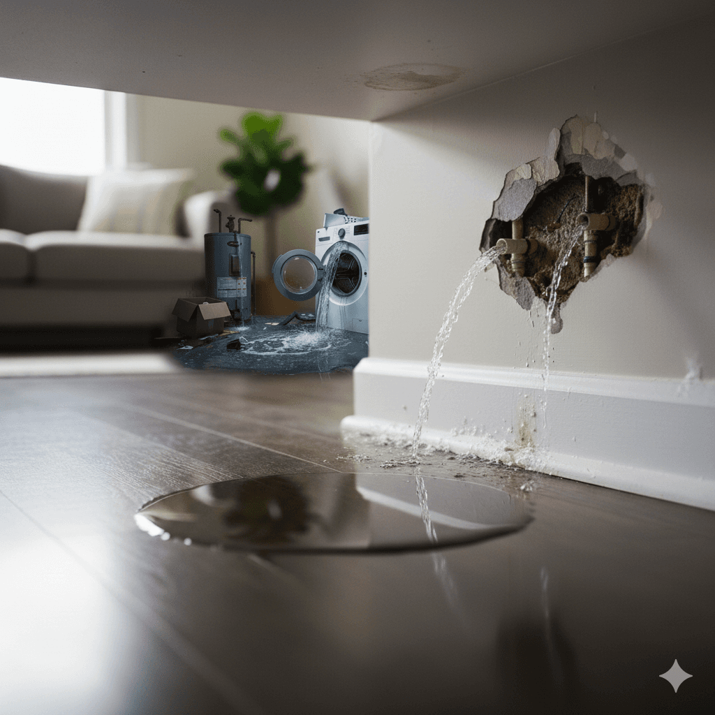 Standing or pooling water